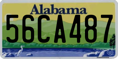AL license plate 56CA487