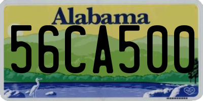 AL license plate 56CA500