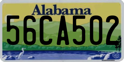 AL license plate 56CA502