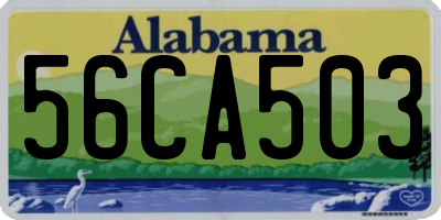 AL license plate 56CA503