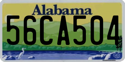 AL license plate 56CA504