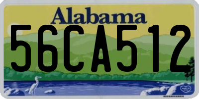 AL license plate 56CA512