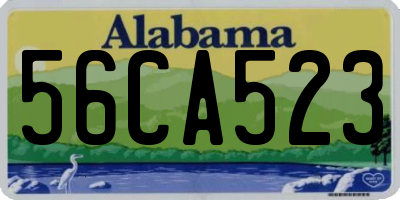 AL license plate 56CA523