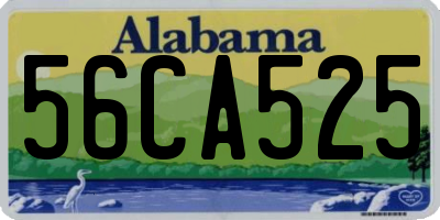 AL license plate 56CA525