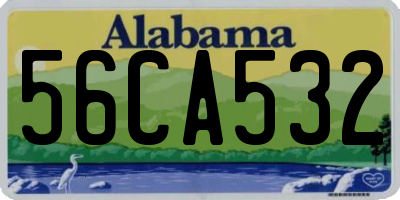 AL license plate 56CA532