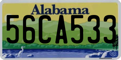 AL license plate 56CA533