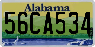 AL license plate 56CA534