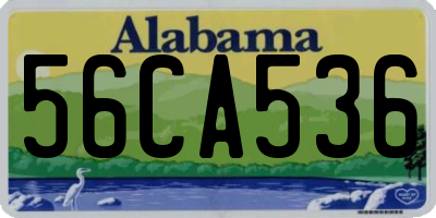 AL license plate 56CA536