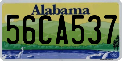 AL license plate 56CA537
