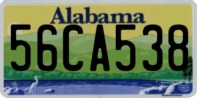 AL license plate 56CA538