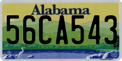 AL license plate 56CA543