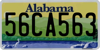 AL license plate 56CA563