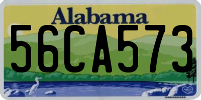 AL license plate 56CA573