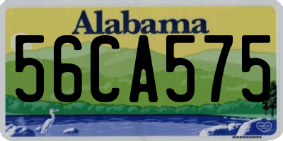 AL license plate 56CA575