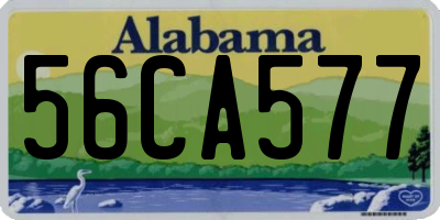AL license plate 56CA577