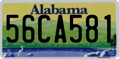 AL license plate 56CA581