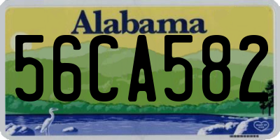 AL license plate 56CA582