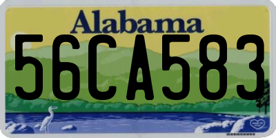 AL license plate 56CA583