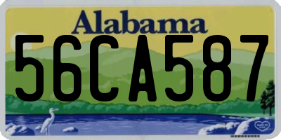 AL license plate 56CA587