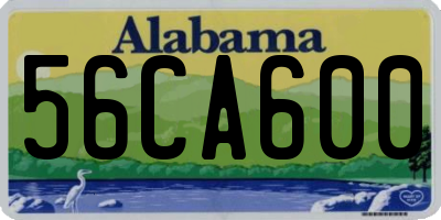 AL license plate 56CA600