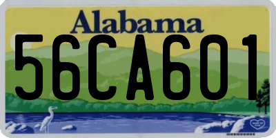 AL license plate 56CA601