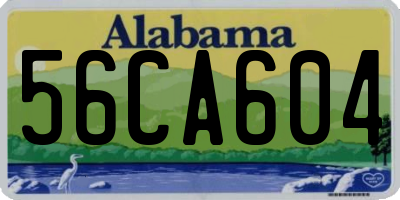 AL license plate 56CA604