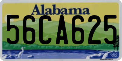 AL license plate 56CA625