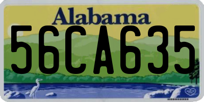 AL license plate 56CA635