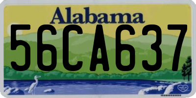 AL license plate 56CA637