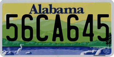 AL license plate 56CA645