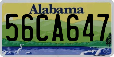 AL license plate 56CA647