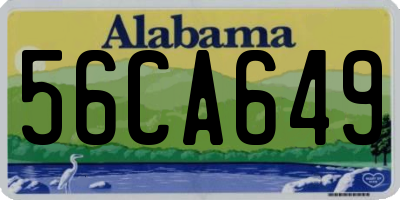 AL license plate 56CA649