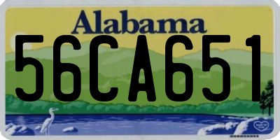 AL license plate 56CA651