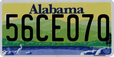 AL license plate 56CE070