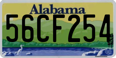 AL license plate 56CF254