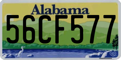 AL license plate 56CF577