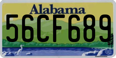 AL license plate 56CF689