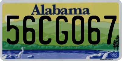 AL license plate 56CG067