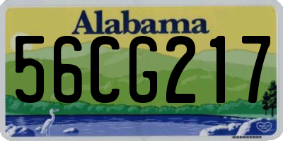 AL license plate 56CG217