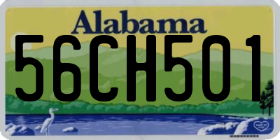 AL license plate 56CH501