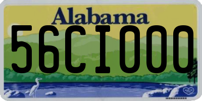 AL license plate 56CI000