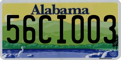 AL license plate 56CI003