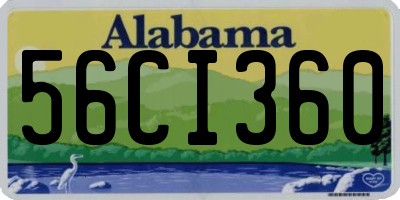 AL license plate 56CI360