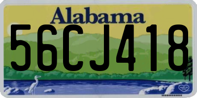 AL license plate 56CJ418