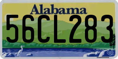 AL license plate 56CL283