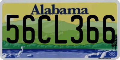 AL license plate 56CL366