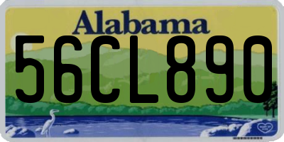 AL license plate 56CL890