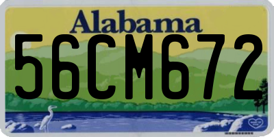AL license plate 56CM672