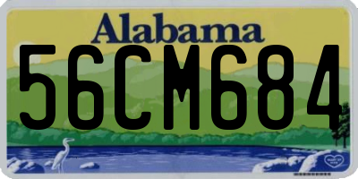 AL license plate 56CM684