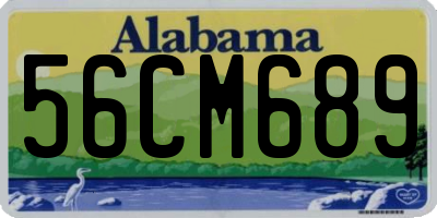AL license plate 56CM689